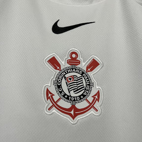 Camisa Corinthians Titular 25/26 - Branco e Preto