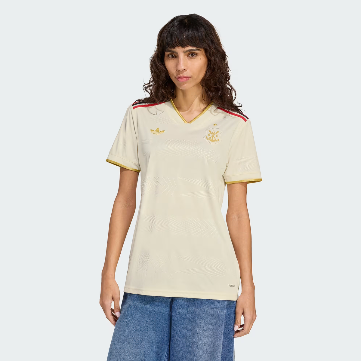 Camisa Flamengo III 25/26 - Versão Feminina Baby Look Dourada