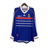 Camisa Retro Seleção França Manga Longa - 1998 Azul