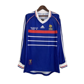 Camisa Retro Seleção França Manga Longa - 1998 Azul