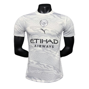 Camisa Manchester City “Ano do Dragão de Madeira” Jogador Masculino 2024/25 Branco