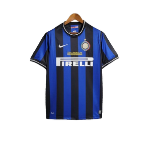 Camisa Retrô Inter de Milão I Home 2009/10 Masculino Azul e Preto