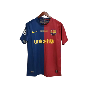 Camisa Retrô Barcelona I Home Nike 2008/09 UEFA Champions League Azul e Grená