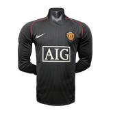Camisa Retro Manchester United II Manga Longa - 07/08 Preto