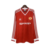 Camisa Retro Manchester United Manga Longa - 86/88 Vermelho