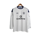 Camisa Retro Manchester United II Manga Longa Umbro 1999/00 Branco