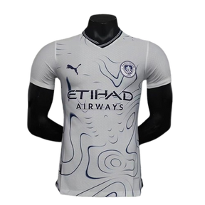 Camisa Manchester City II Away Jogador Masculino 2024/25 Branco