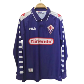 Camisa Fiorentina Retrô Manga Longa 1998/99 - Nintendo - Roxa