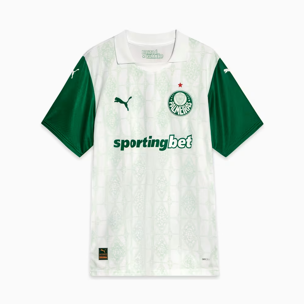 Camisa Palmeiras Fora 2025/26 - Versão Jogador Branca