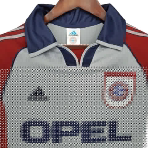 Camisa Bayern de Munique Retrô 1998/1999 Vermelha e Cinza - Adidas